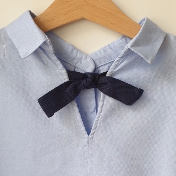 Zara girls blue blouse with back bow - Picture 16 of 16
